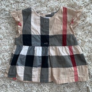 100% Auth. Burberry Ruffle Top 18 months